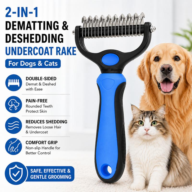 Tangle-Free Dog Deshedding Brush