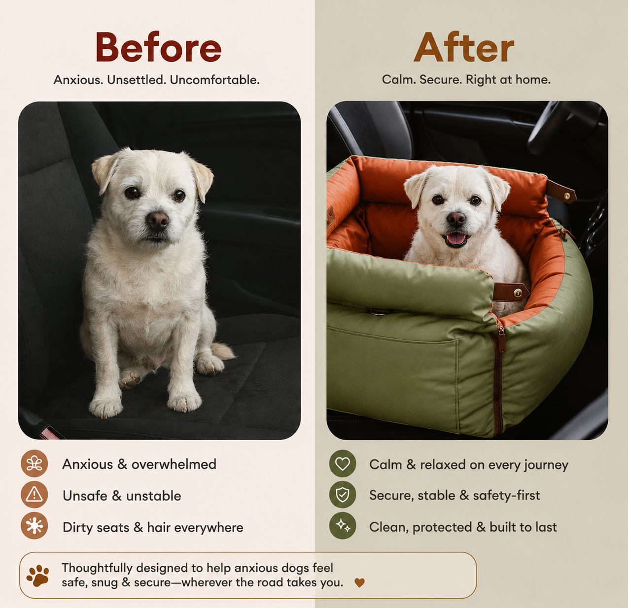 Anxiety-Reducing Dog Travel Bed